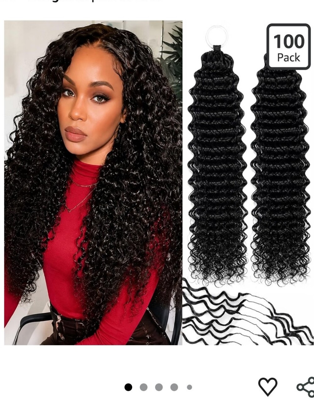 18 Inch Synthetic Miracle Knots Crochet Hair, 100 Strands